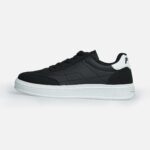 Panda Women’s Casual Sneaker in Black and White front perspective