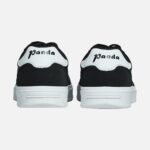 Panda Women’s Casual Sneaker in Black and White back heel accent