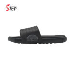 Step ARLO men's slide sandal in ash - outer side profile view - Sandal n Shoe - Trade