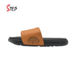 Step ARLO men's slide sandal in tan - outer side profile view - Sandal n Shoe - Trade