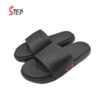 Step ARRIV men's slide sandal in red - pair front view - Sandal n Shoe - Trade