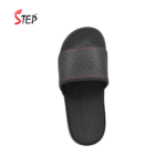 Step ARRIV men's slide sandal in red - top-down footbed view - Sandal n Shoe - Trade