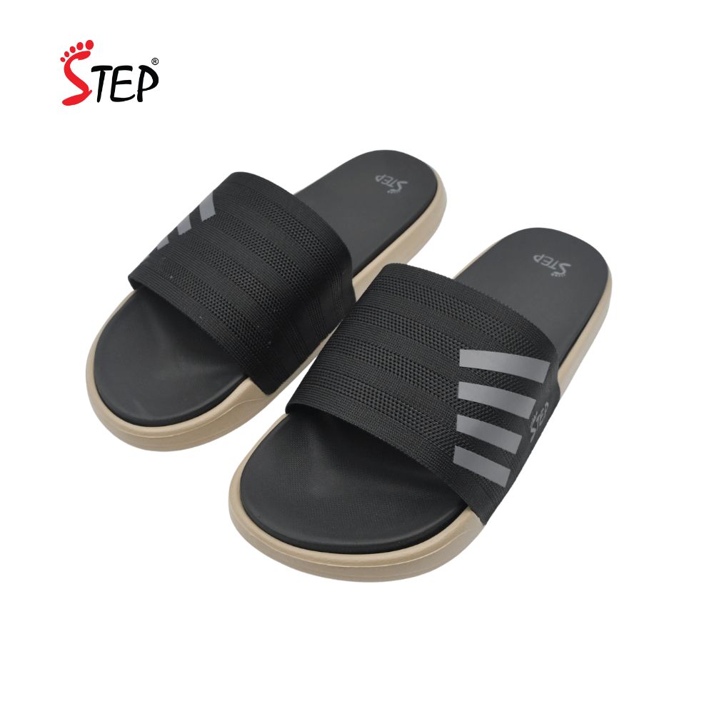 Step BARE Slide Sandal - Ash - Pair View - Sandal n Shoe - Trade Step BARE men's slide sandal in ash - pair front view - Sandal n Shoe - Trade