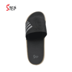 Step BARE men's slide sandal in ash - top-down footbed view - Sandal n Shoe - Trade
