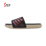 Step BARE men's slide sandal in red - outer side profile view - Sandal n Shoe - Trade