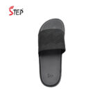 Step BRICE men's slide sandal in black - top-down footbed view - Sandal n Shoe - Trade
