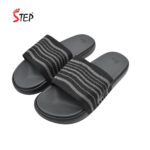 Step DAXTER men's slide sandal in ash - pair front view - Sandal n Shoe - Trade