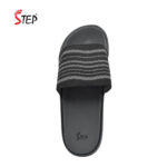 Step DAXTER men's slide sandal in ash - top-down footbed view - Sandal n Shoe - Trade