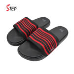 Step DAXTER men's slide sandal in red - pair front view - Sandal n Shoe - Trade