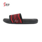 Step DAXTER men's slide sandal in red - outer side profile view - Sandal n Shoe - Trade