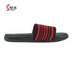 Step DAXTER men's slide sandal in red - inner side view - Sandal n Shoe - Trade