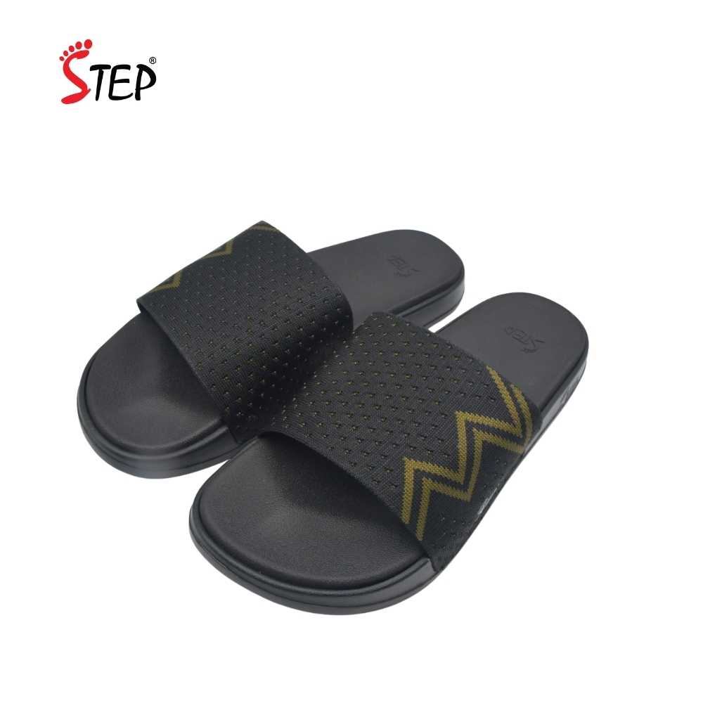 Step DEVOLIN Slide Sandal - Olive - Pair View - Sandal n Shoe - Trade Step DEVOLIN men's slide sandal in olive - pair front view - Sandal n Shoe - Trade