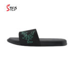 Step DRACO men's slide sandal in pest - outer side profile view - Sandal n Shoe - Trade