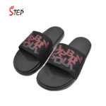 Step ENNUI men's slide sandal in black - pair front view - Sandal n Shoe - Trade