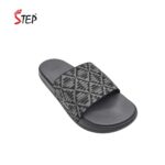 Step FENRO men's slide sandal in ash - top-down footbed view - Sandal n Shoe - Trade