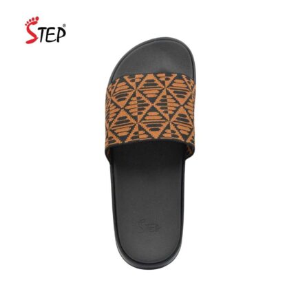 Step FENRO men's slide sandal in tan - pair front view - Sandal n Shoe - Trade
