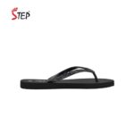Step GO GIRL 26 women's flip-flop slipper in black - outer side profile view - Sandal n Shoe - Trade