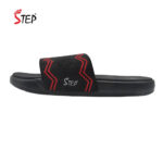 Step HARRY men's slide sandal in black - outer side profile view - Sandal n Shoe - Trade
