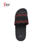 Step HARRY men's slide sandal in black - top-down footbed view - Sandal n Shoe - Trade