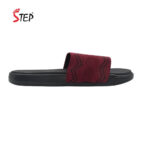 Step HARRY men's slide sandal in maroon - inner side view - Sandal n Shoe - Trade