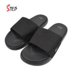 Step HARVEY men's slide sandal in red - pair front view - Sandal n Shoe - Trade