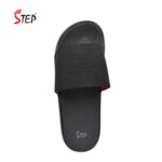 Step HARVEY men's slide sandal in red - top-down footbed view - Sandal n Shoe - Trade