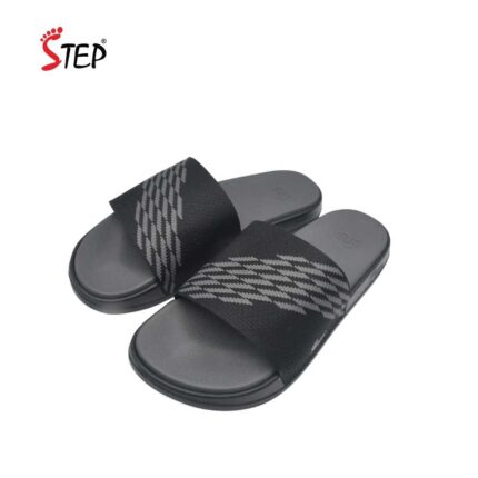 Step HELORIXX men's slide sandal in ash - pair front view - Sandal n Shoe - Trade
