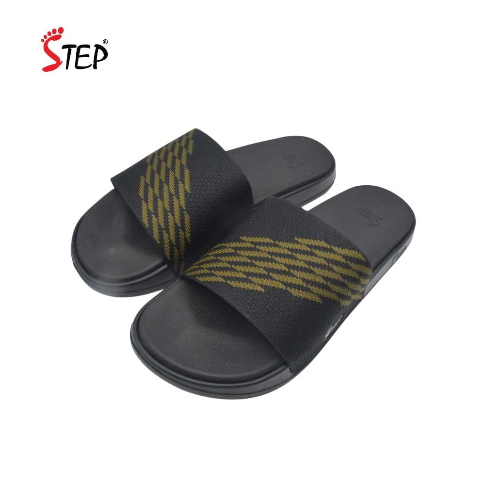 Step HELORIXX Slide Sandal - Olive - Pair View - Sandal n Shoe - Trade Step HELORIXX men's slide sandal in olive - pair front view - Sandal n Shoe - Trade