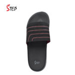 Step JOE men's slide sandal in maroon - top-down footbed view - Sandal n Shoe - Trade