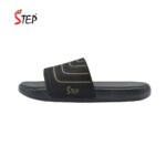 Step JOE men's slide sandal in olive - outer side profile view - Sandal n Shoe - Trade