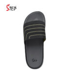Step JOE men's slide sandal in olive - top-down footbed view - Sandal n Shoe - Trade