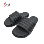 Step KYLO men's slide sandal in ash - pair front view - Sandal n Shoe - Trade