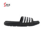 Step KYLO men's slide sandal in black & white - inner side view - Sandal n Shoe - Trade