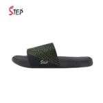 Step LUCIEN men's slide sandal in olive - outer side profile view - Sandal n Shoe - Trade