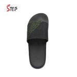 Step LUCIEN men's slide sandal in olive - top-down footbed view - Sandal n Shoe - Trade