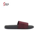 Step MERCELLIN men's slide sandal in maroon - inner side view - Sandal n Shoe - Trade