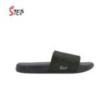 Step MERCELLIN men's slide sandal in olive - outer side profile view - Sandal n Shoe - Trade
