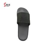 Step MERCELLIN men's slide sandal in olive - top-down footbed view - Sandal n Shoe - Trade