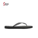 Step NORA-294 women's flip-flop slipper in silver - outer side profile view - Sandal n Shoe - Trade