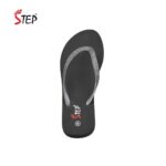 Step NORA-294 women's flip-flop slipper in silver - top-down footbed view - Sandal n Shoe - Trade