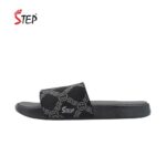 Step PORTER men's slide sandal in black - outer side profile view - Sandal n Shoe - Trade