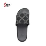 Step PORTER men's slide sandal in black - top-down footbed view - Sandal n Shoe - Trade