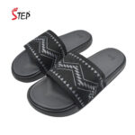 Step REID men's slide sandal in ash - pair front view - Sandal n Shoe - Trade