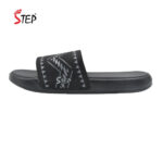 Step REID men's slide sandal in ash - outer side profile view - Sandal n Shoe - Trade