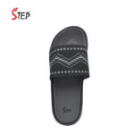 Step REID men's slide sandal in ash - top-down footbed view - Sandal n Shoe - Trade