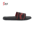 Step REID men's slide sandal in red - inner side view - Sandal n Shoe - Trade
