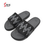 Step RICKEY 2 men's slide sandal in ash - pair front view - Sandal n Shoe - Trade