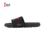 Step RILAY men's slide sandal in red - outer side profile view - Sandal n Shoe - Trade