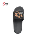 Step RILAY men's slide sandal in tan - top-down footbed view - Sandal n Shoe - Trade