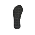 Step SAGE women's wedge platform thong flip-flop slipper in black with micro-crystal pavé straps - bottom outsole tread view - Sandal n Shoe - Trade